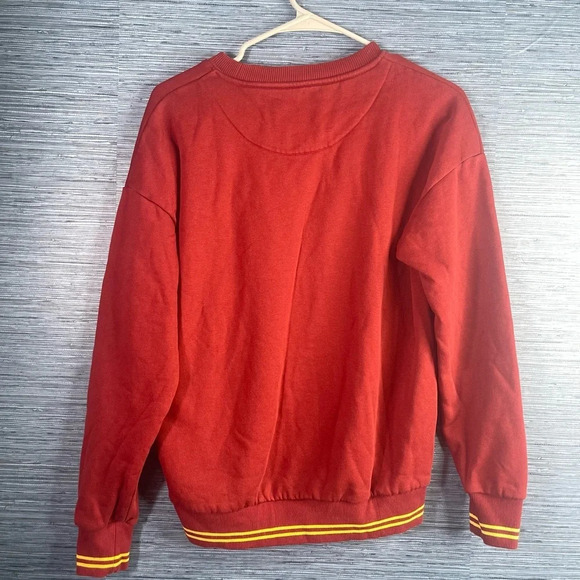 Youth Harry Potter Gryffindor Red + Yellow Pullover Crew Sweater with Moss Stitc - Picture 4 of 6